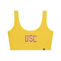 USC Trojans Womens's Hype and Vice Gold Scoop Neck Crop Top